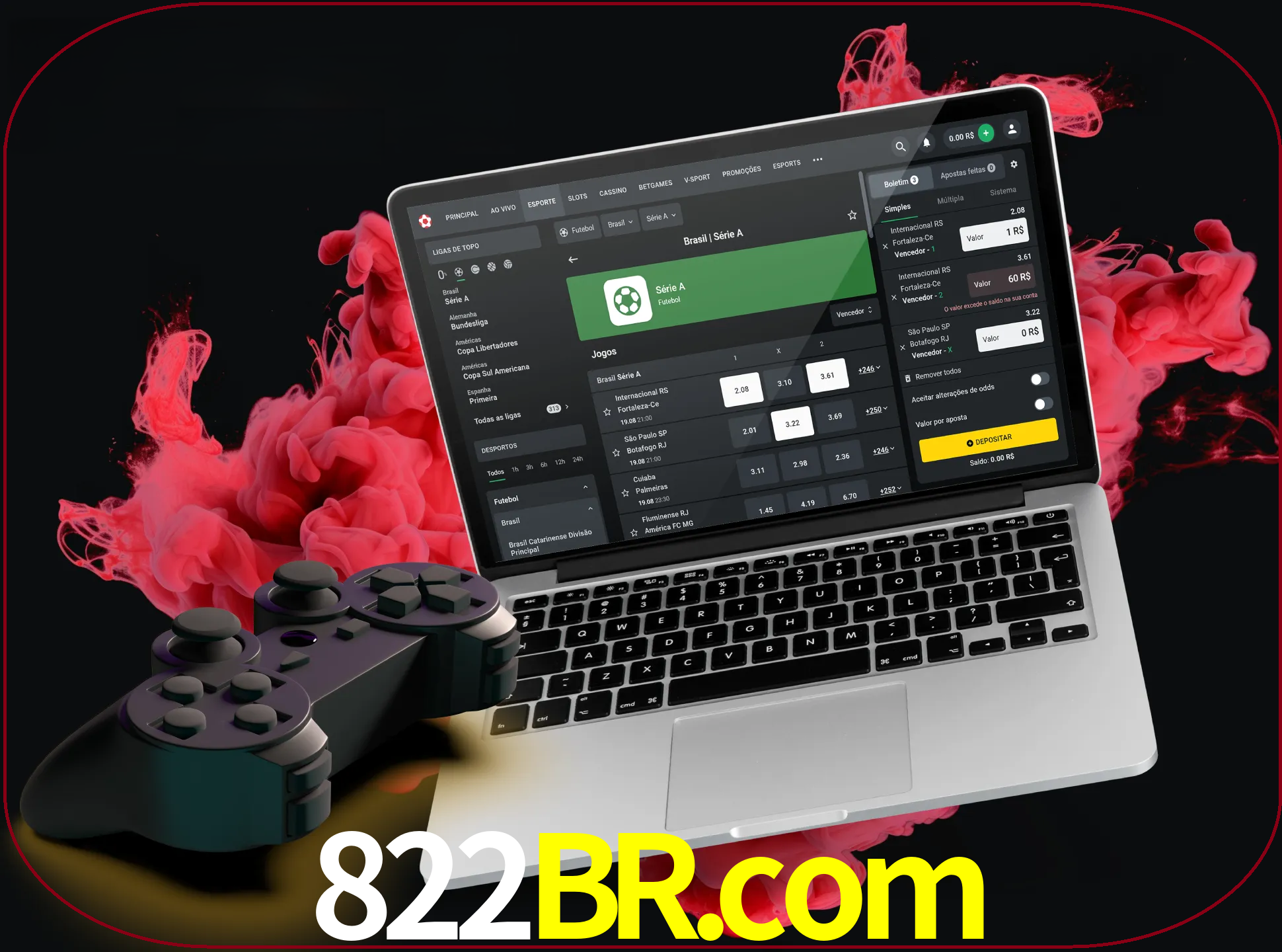 Visite a secção especial de jogos de vídeo em 822br para descobrir em que jogos pode apostar e ganhar muito dinheiro.