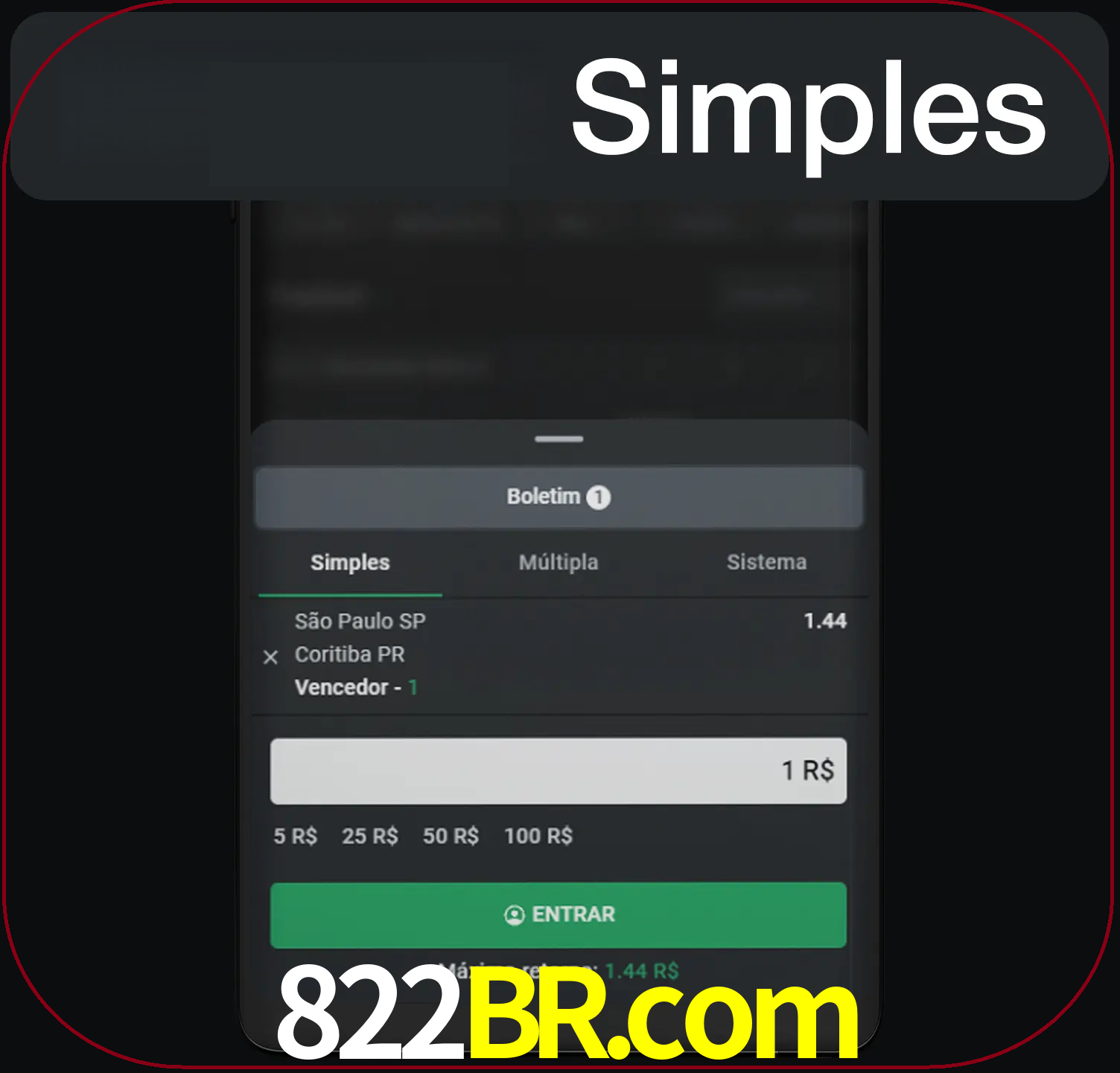Ganhe seu dinheiro certo com uma única aposta.