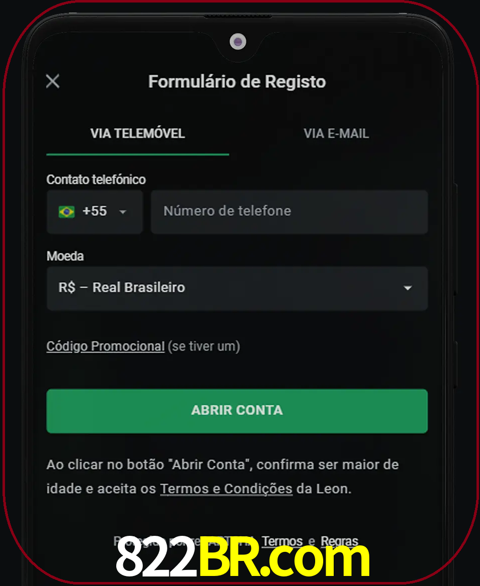 Abra o aplicativo e inicie o processo de registro.