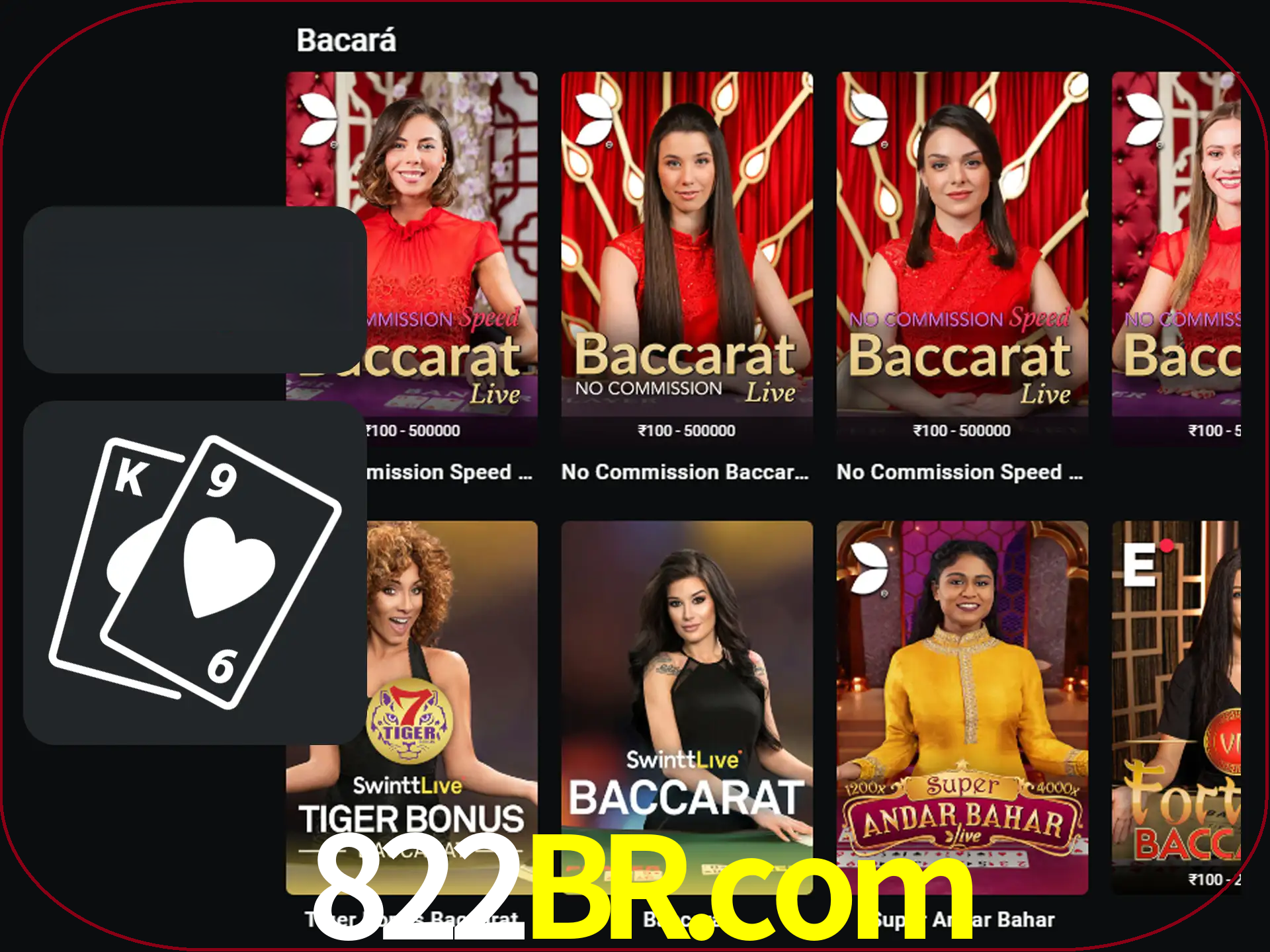 Ganhe muito dinheiro jogando jogos de bacará.