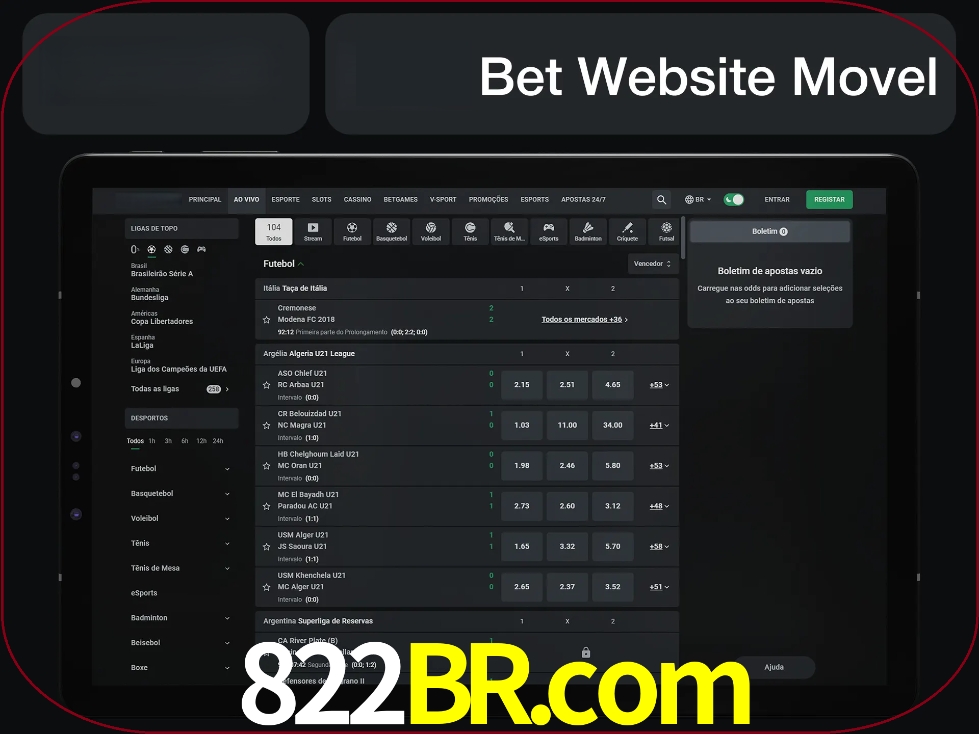 Use nosso website em qualquer dispositivo.